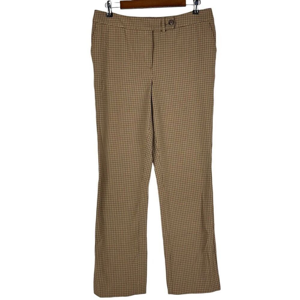 Talbots Signature Boot Dress plaid Pant size 10